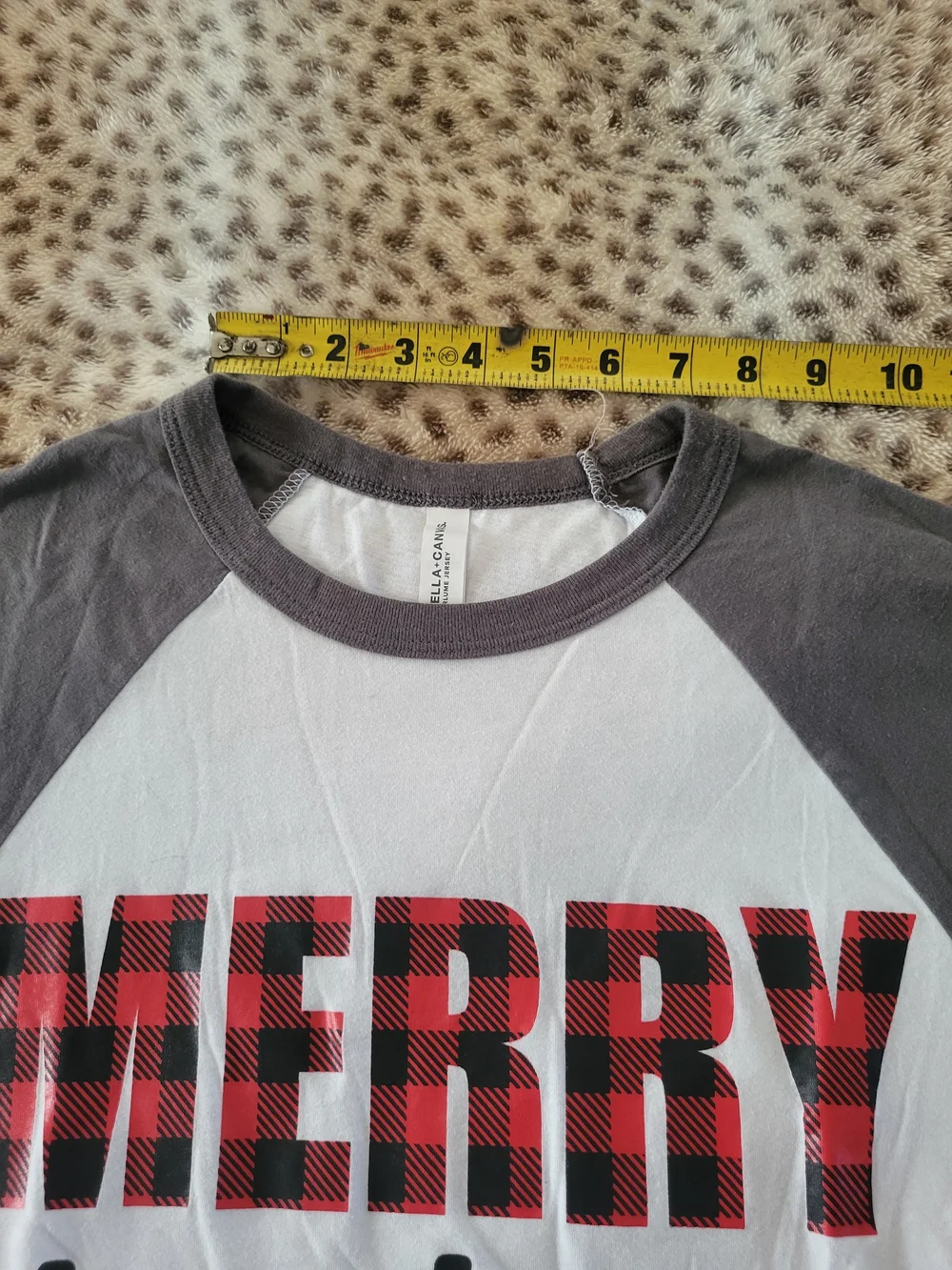 Bella Canvas White and Gray Raglan 